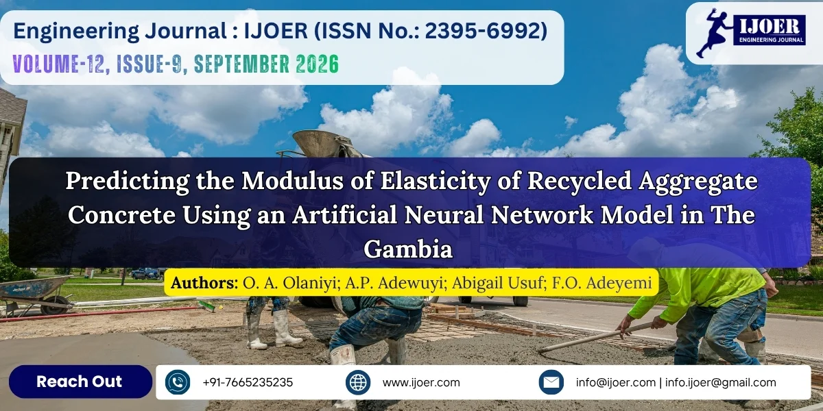 Predicting the Modulus of Elasticity of Recycled Aggregate Concrete Using an Artificial Neural Network Model in The Gambia