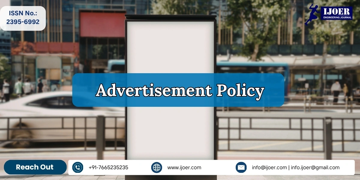 Advertisement Policy - IJOER Engineering Journal
